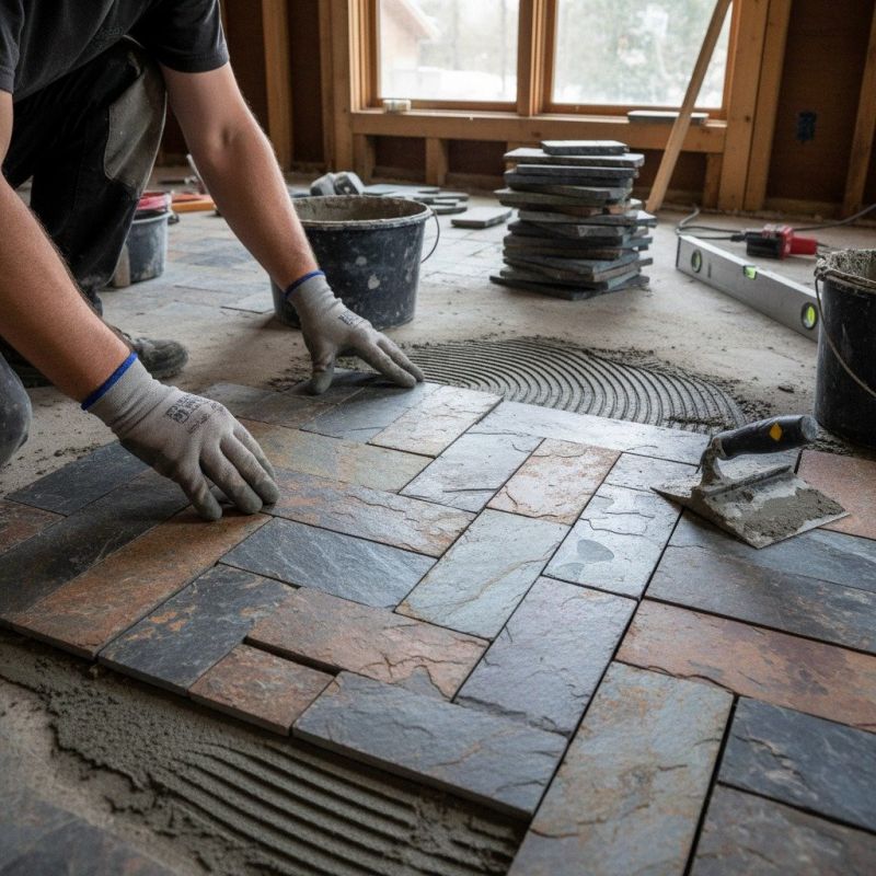 Slate Hardscape Installation