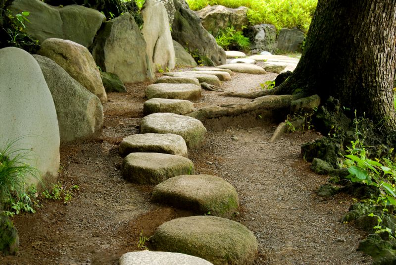 Stone Sidewalk Installation